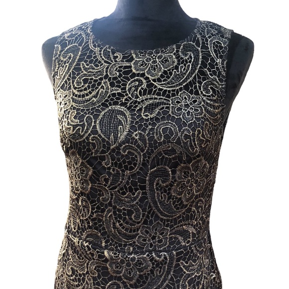 Bisou Bisou Tight Bodycon Little Black Lace Dress size 6 - Picture 5 of 15